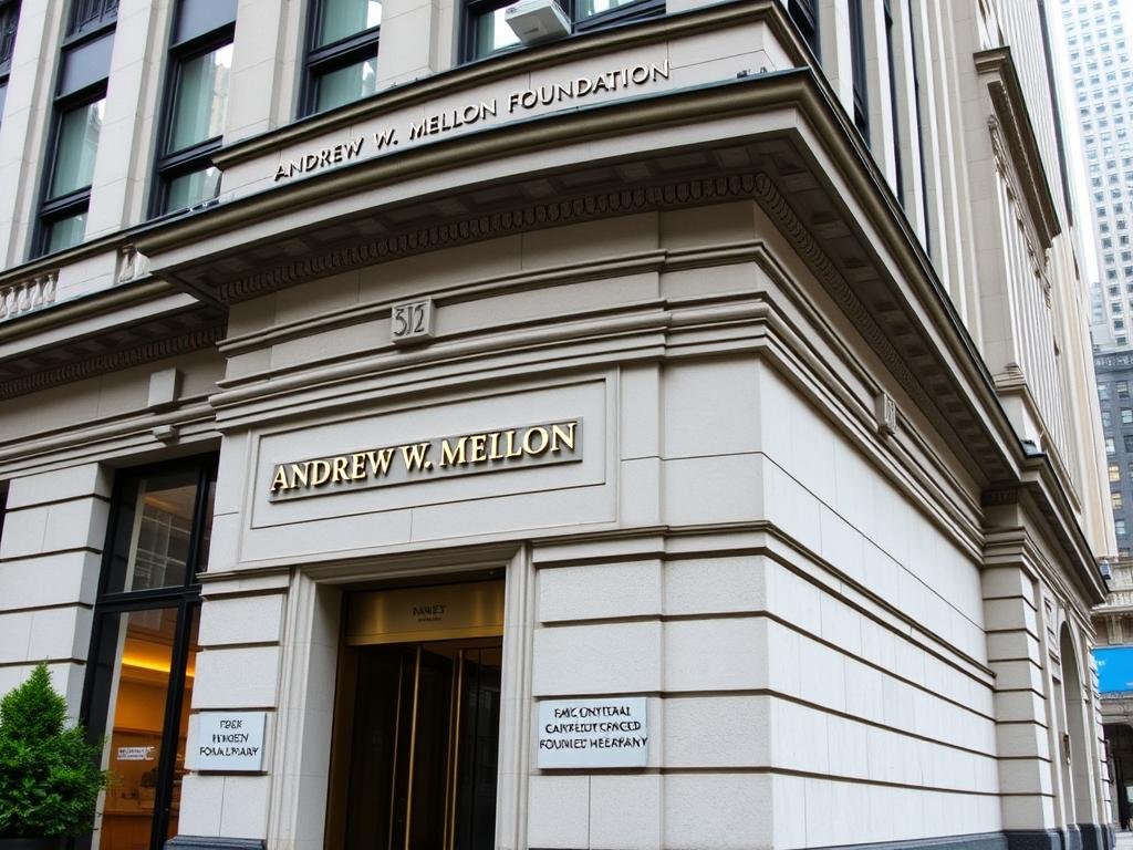 The Andrew W. Mellon Foundation headquarters, representing Timothy Mellon's family philanthropic legacy