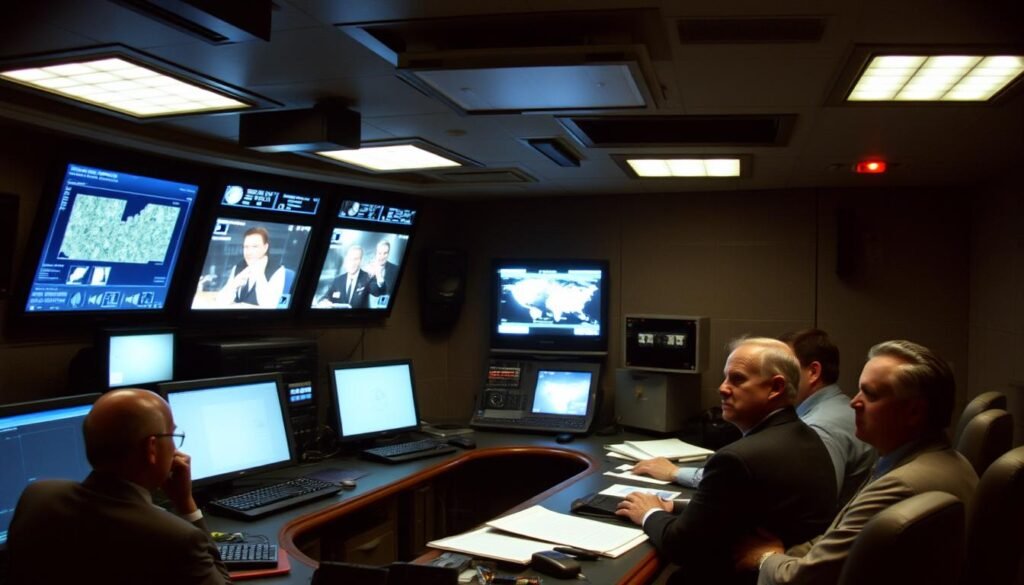 Dick Cheney in the Presidential Emergency Operations Center on September 11, 2001