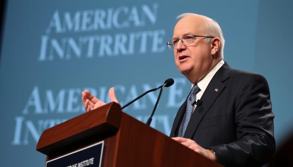 Dick Cheney speaking at the American Enterprise Institute after leaving office
