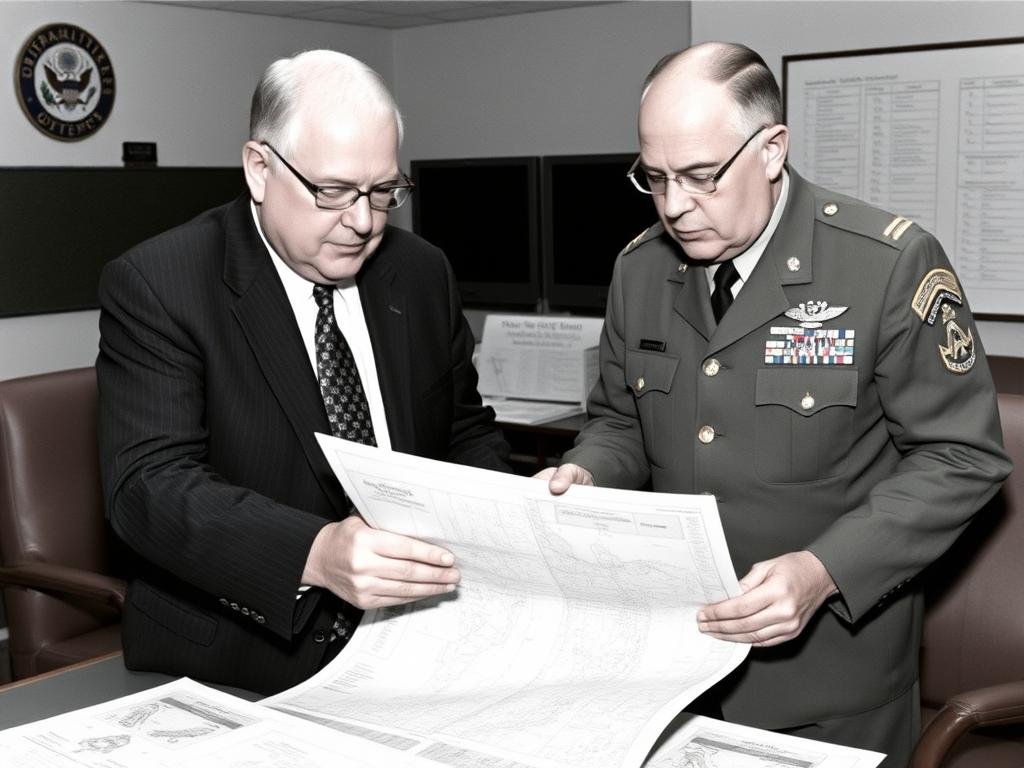 Dick Cheney with General Colin Powell during Operation Desert Storm planning in 1991