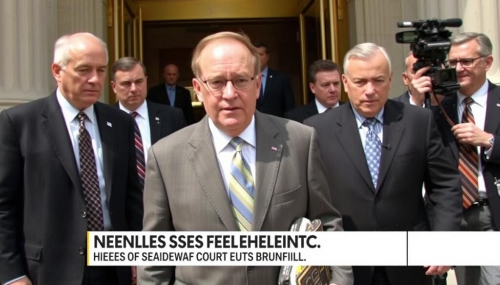 Lewis 'Scooter' Libby, Cheney's chief of staff, leaving federal court during his trial