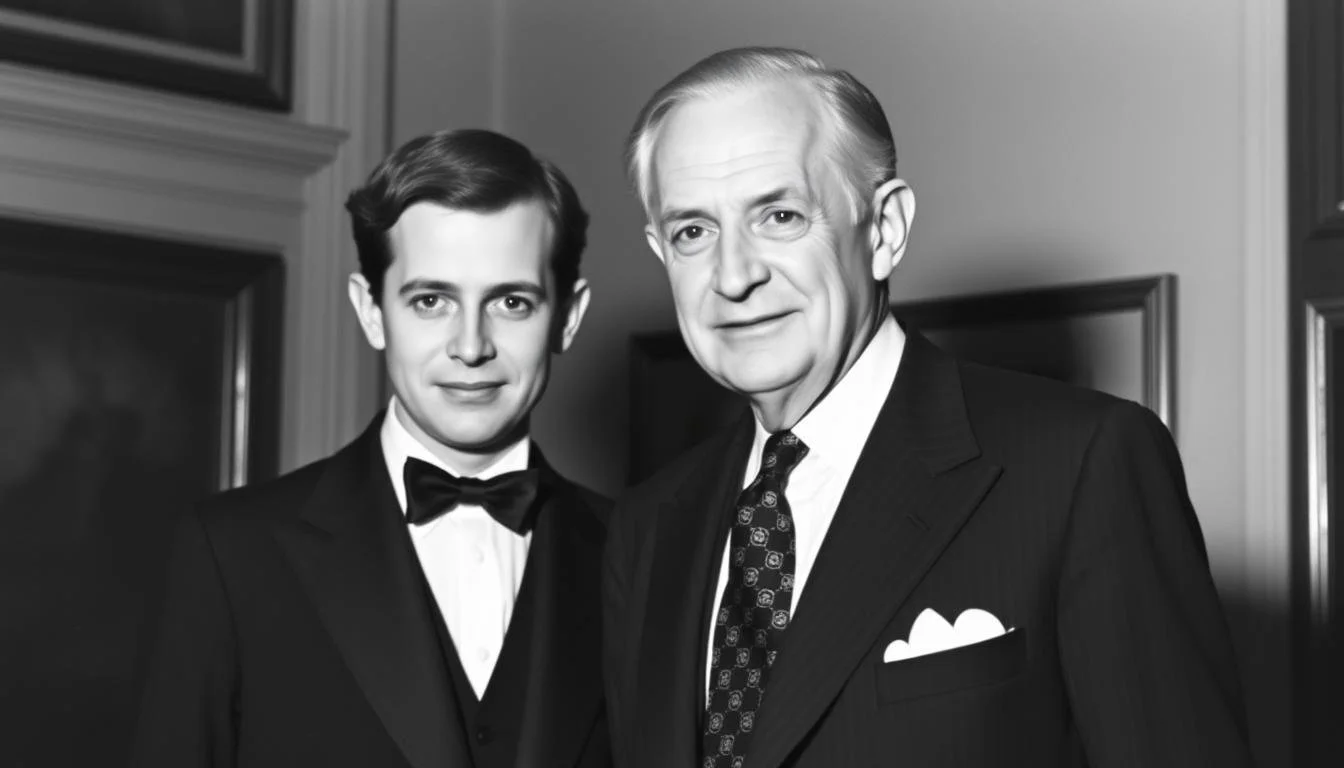 Timothy Mellon with his grandfather Andrew Mellon, showcasing the Mellon family legacy